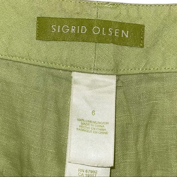 Sigrid Olsen 100% Linen Woman Pants Size 6 - Picture 4 of 5
